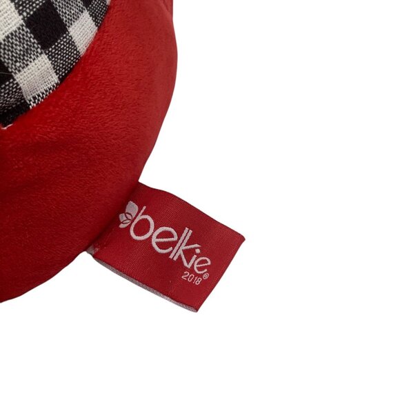 BELKIE Joyland Teddy Bear 2018 Plush Overalls Santa Hat Red Belk Holiday 17" - Picture 4 of 6